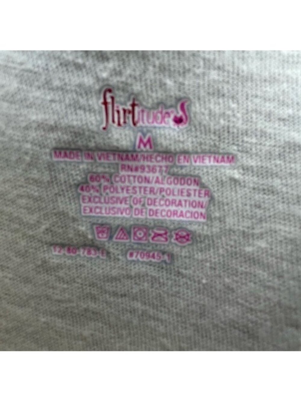 Flirtitude Women's Long Sleeve T-Shirt Heart Flowers Floral Embroidery Size M - Picture 8 of 8